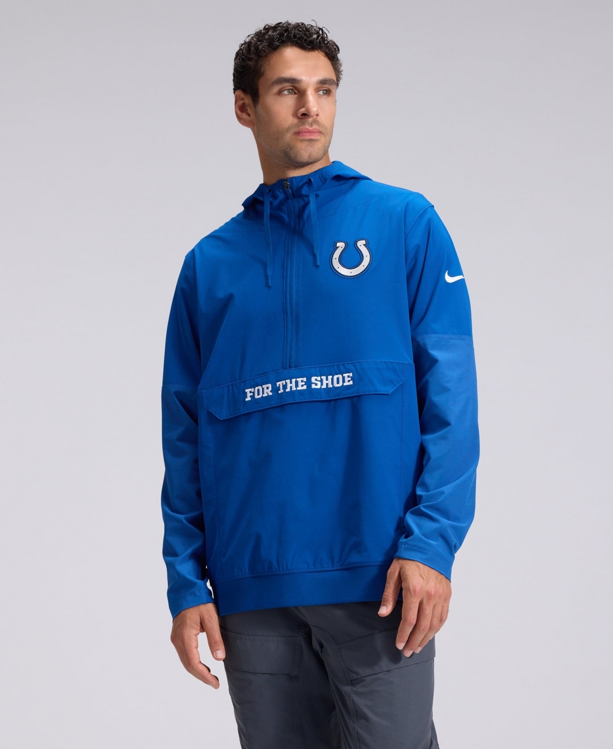 Nike Men's Royal Indianapolis Colts 2026 Rivalries Collection Sideline Anorak Half-Zip Jacket