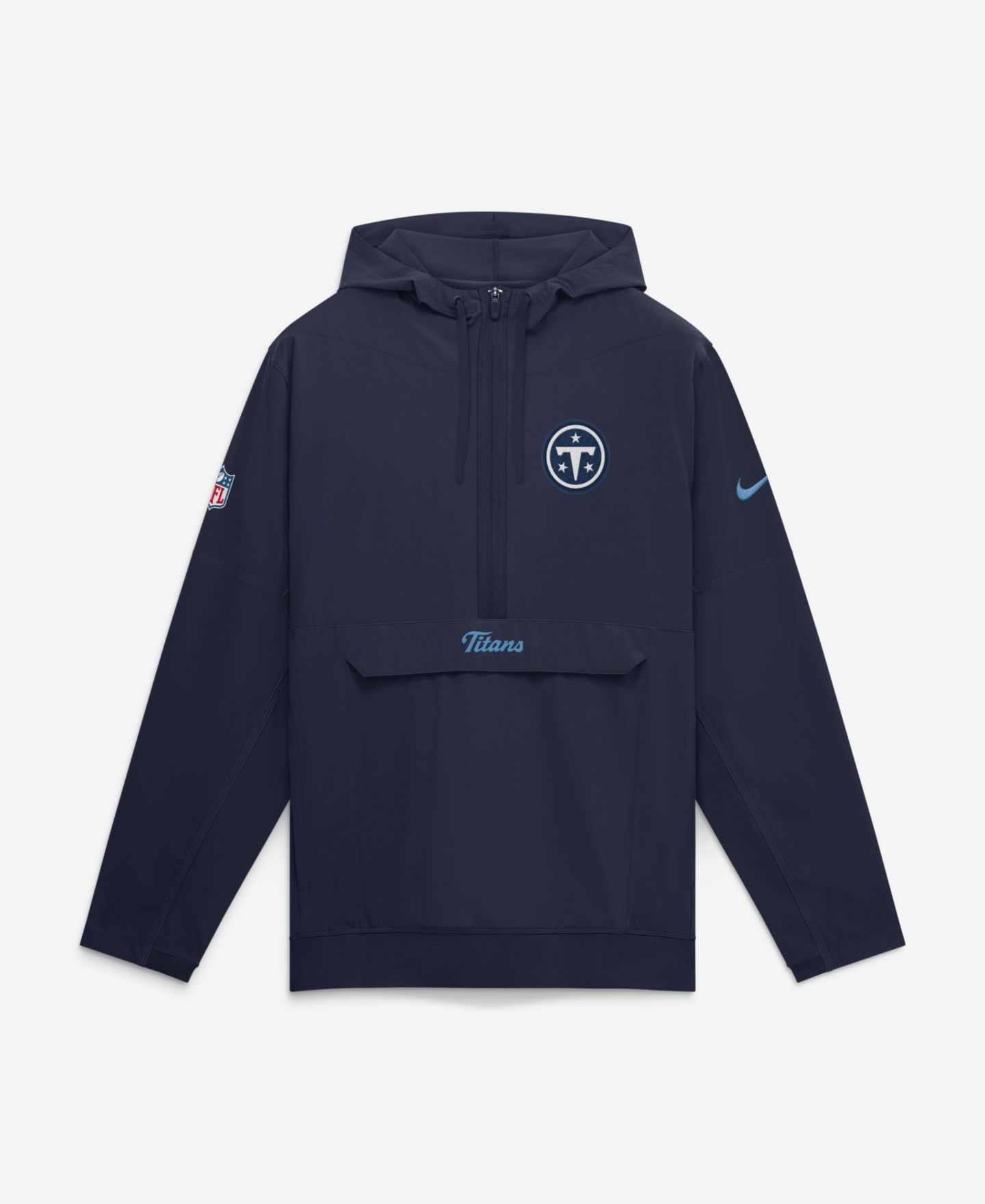 Мужская куртка Nike Navy Tennessee Titans 2026 Rivalries Collection Sideline Anorak Half-Zip — фото 2