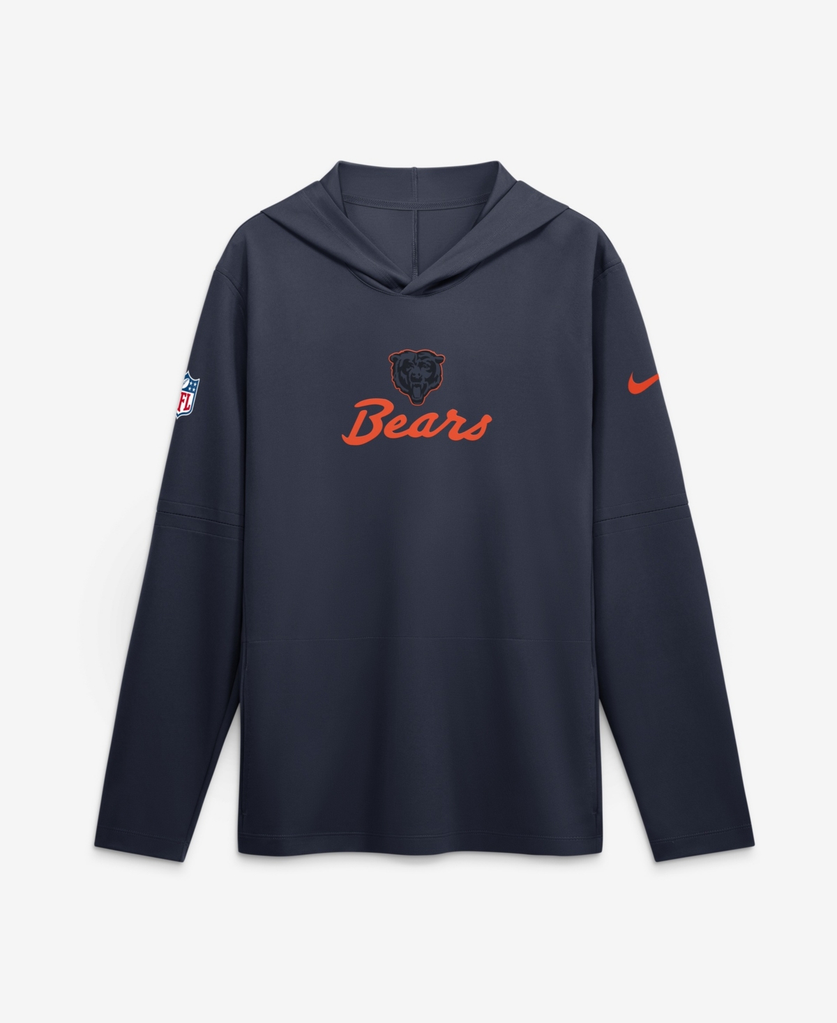 Nike Men's Navy Chicago Bears 2026 Rivalries Collection Sideline Lightweight Hooded Long Sleeve Sweatshirt