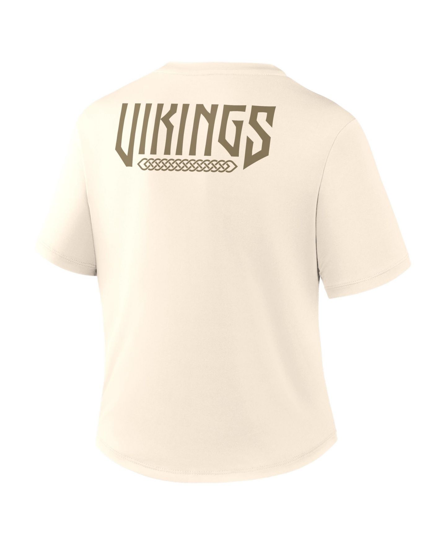 Женская футболка Nike Cream Minnesota Vikings 2026 Rivalries Collection Classic Twist Cropped — фото 7