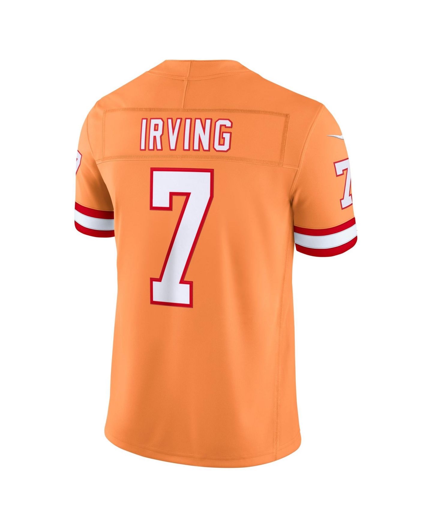 Мужской топ Nike Bucky Irving Creamsicle Tampa Bay Buccaneers Alternate Vapor F.U.S.E. Stitched Limited Jersey — фото 3