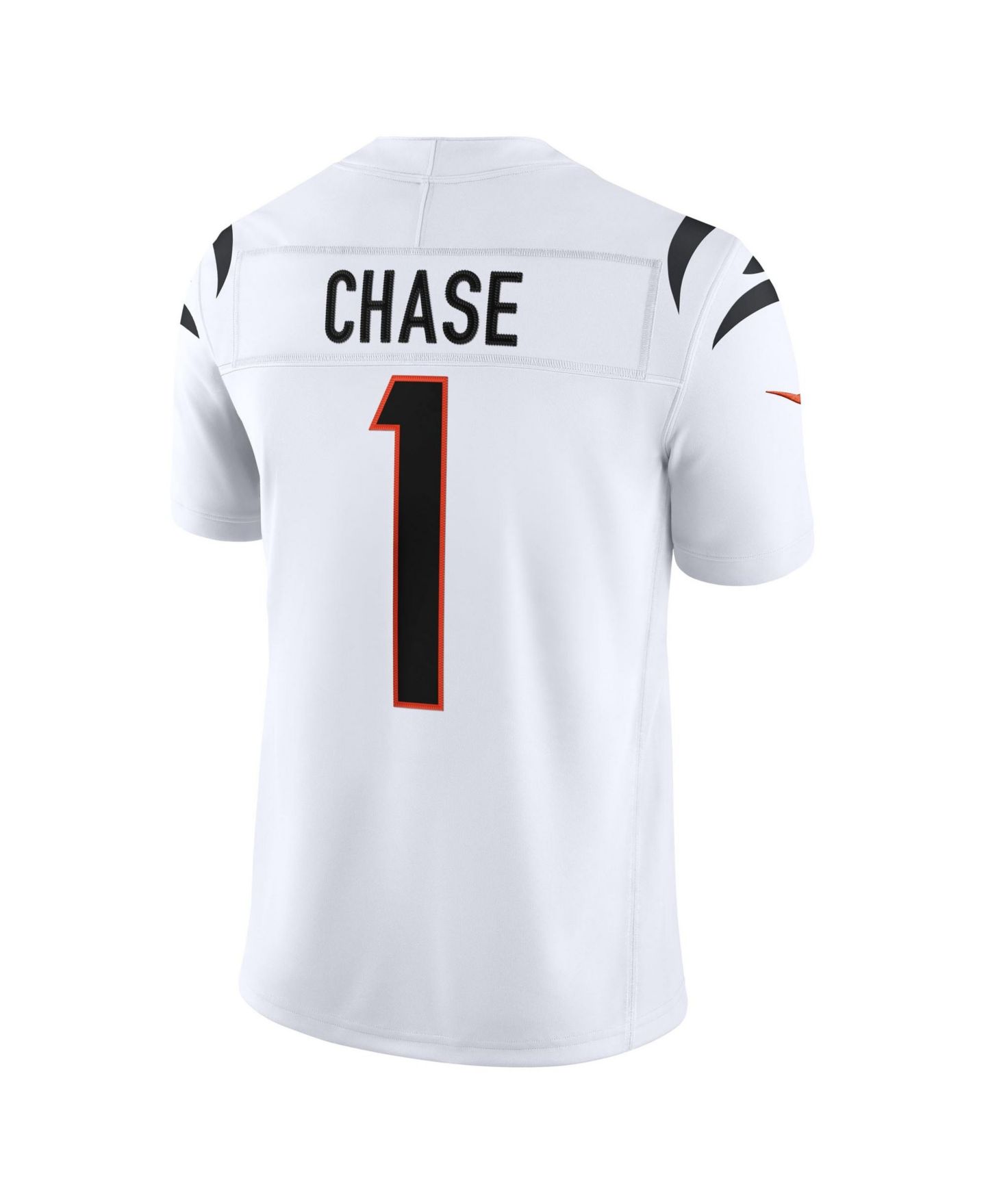 Мужской топ Nike Ja'Marr Chase White Cincinnati Bengals Vapor F.U.S.E. Stitched Limited Jersey — фото 3