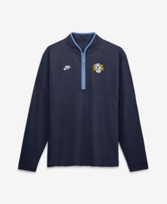 Nike - Men's  Navy North Carolina Tar Heels Courtside Victory Dri-FIT Half-Zip Pullover Navy