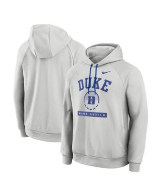 Men's  Gray Duke Blue Devils Courtside Practice Dri-FIT Raglan Fleece Hoodie