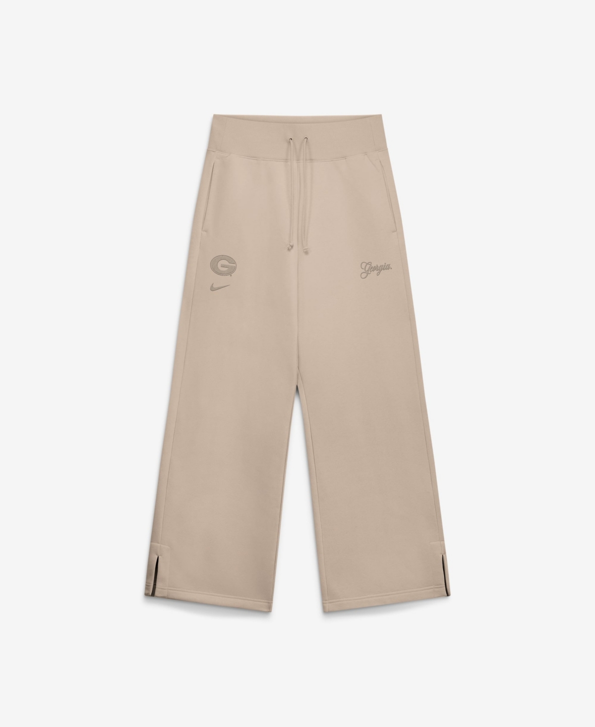 Nike Women's Tan Georgia Bulldogs Neutral Stance Collection Phoenix Fleece Wide-Leg Sweatpants