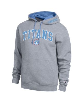 Men's  Heather Gray/Light Blue Tennessee Titans Contrast Hoodie