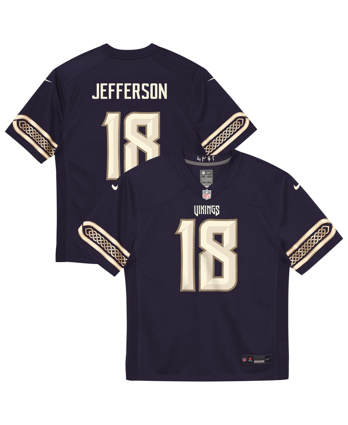 Nike Preschool Justin Jefferson Purple Minnesota Vikings 2026 Rivalries Collection Game Jersey - Purple