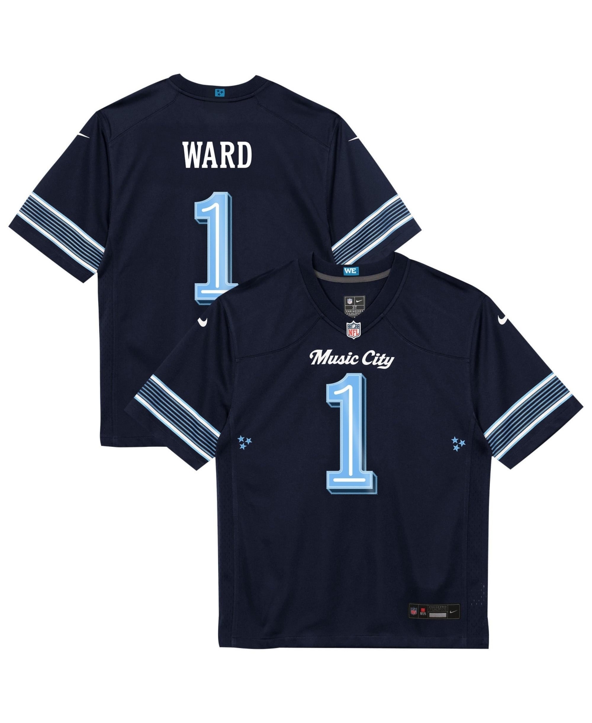 Nike Toddler Cameron Ward Navy Tennessee Titans 2026 Rivalries Collection Game Jersey - Navy