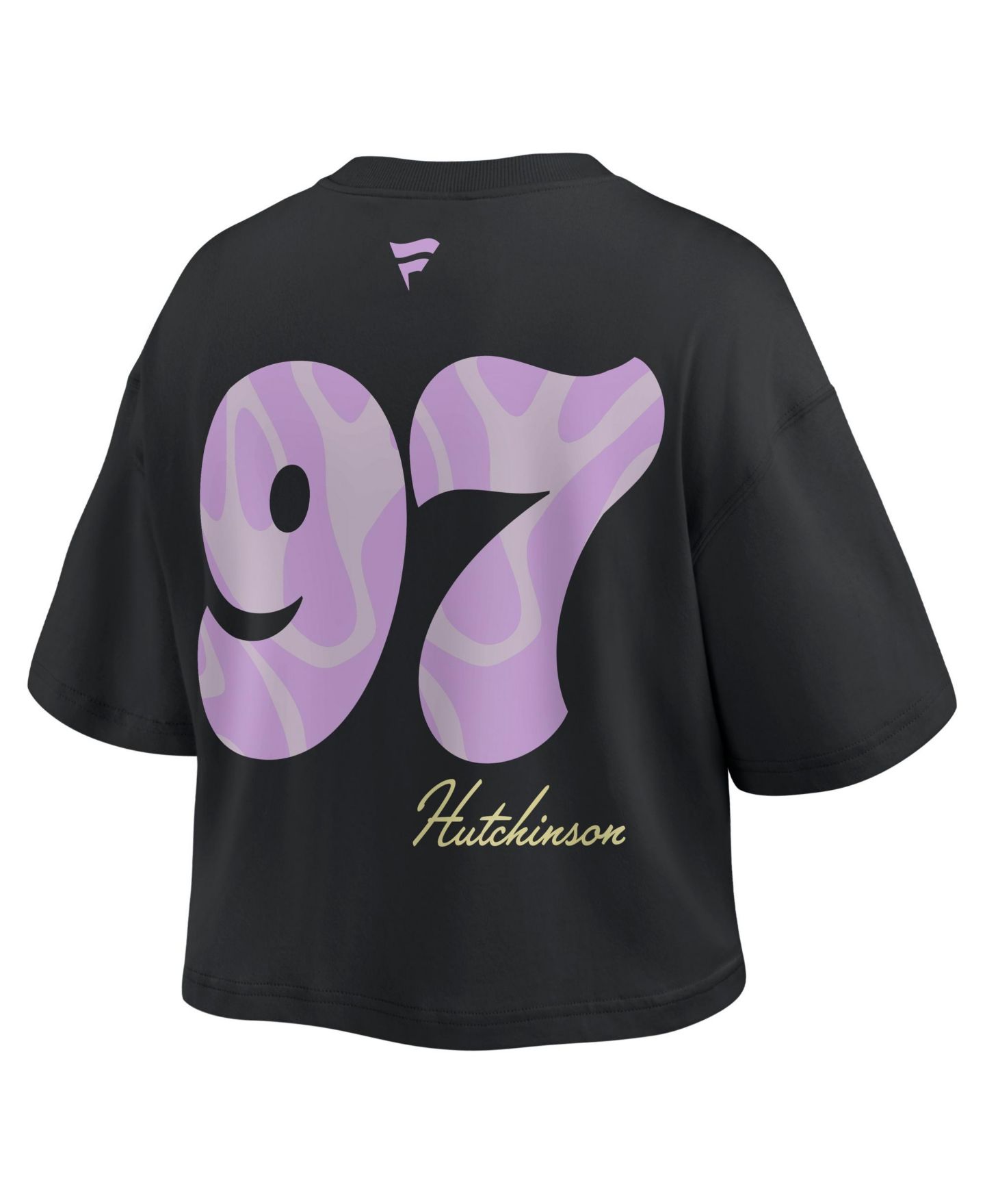 Женская футболка Fanatics Aidan Hutchinson Black Detroit Lions Fashion Cropped — фото 3