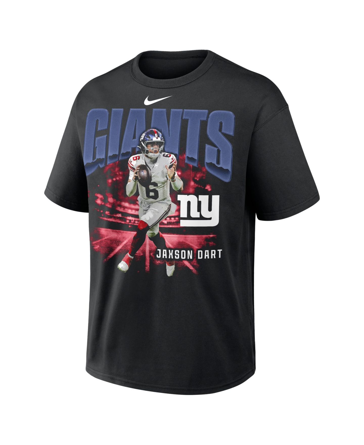 Мужская футболка Nike Jaxson Dart Black New York Giants Player Graphic Max90 — фото 3
