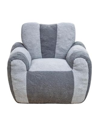 Teddy Bean Bag Chair with Heart-Shaped Backrest.