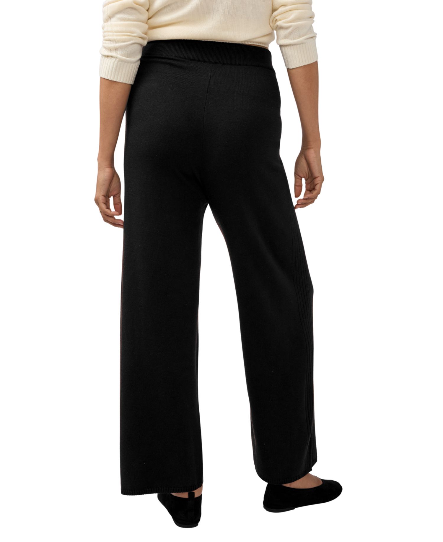 Maternity Sweater Pant Knit Wide-Leg Pants