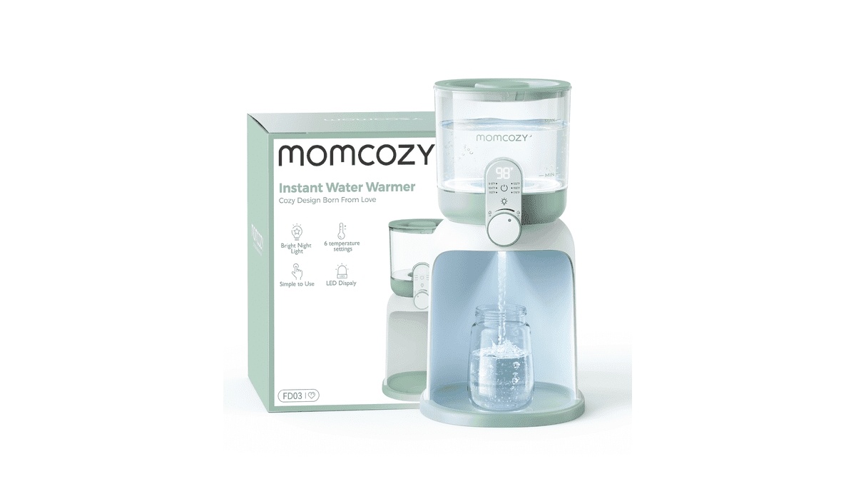 Momcozy Instant Baby Bottle Warmer with Dual Lights and Adjustable Temperature
