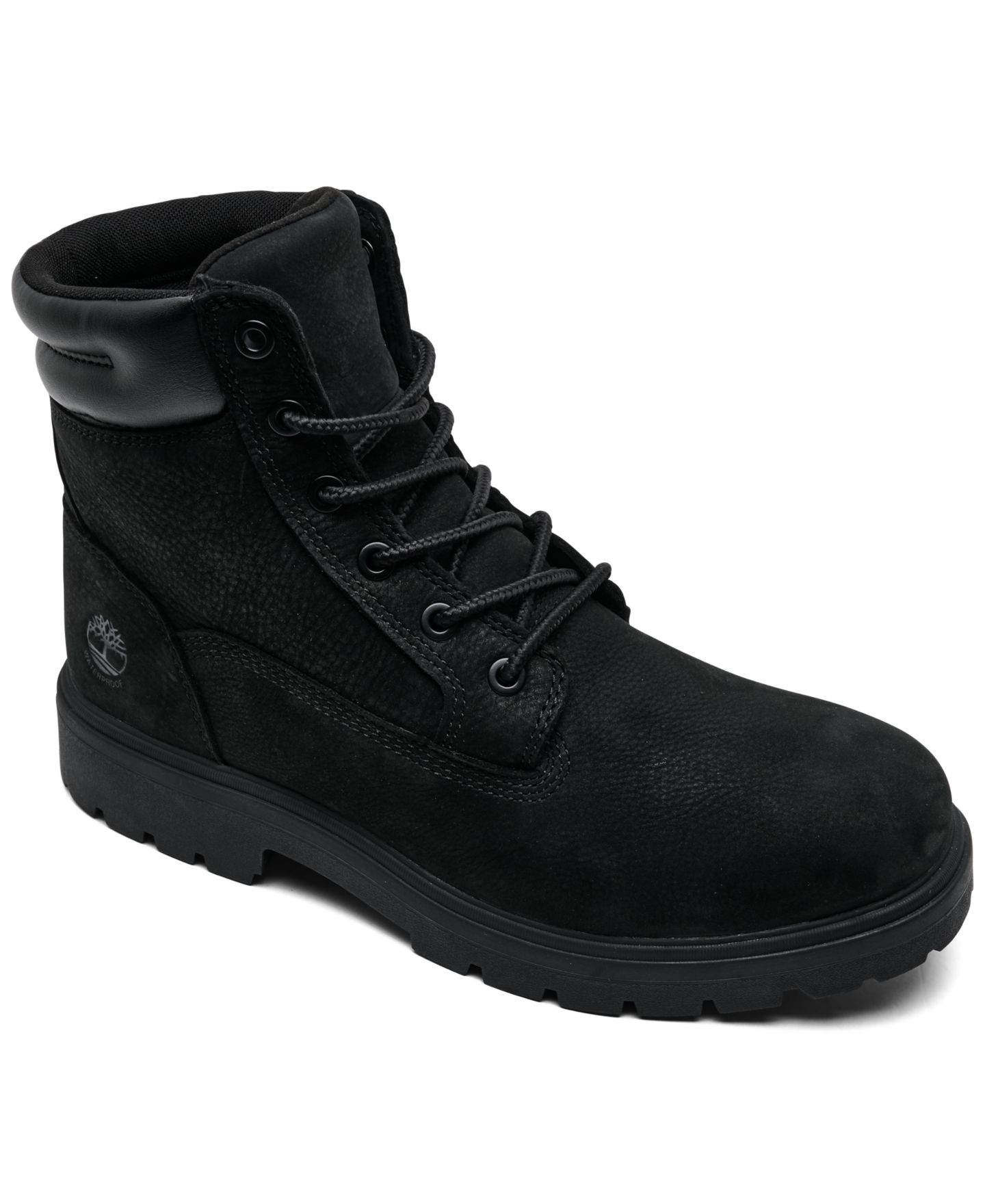 Женские ботинки Timberland Auburn Falls 6-Inch Waterproof, цвет: Чёрный нубуковый — фото 1