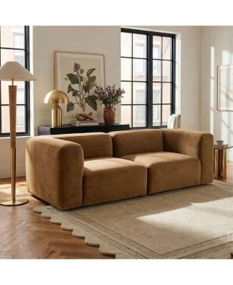 2-Piece Modular Sectional Sofa, Corner Units, Small Space Couch