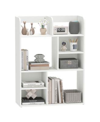 Desk Bookshelf, Desktop Display Rack with 8 Open Cubes, Countertop Storage Hutch