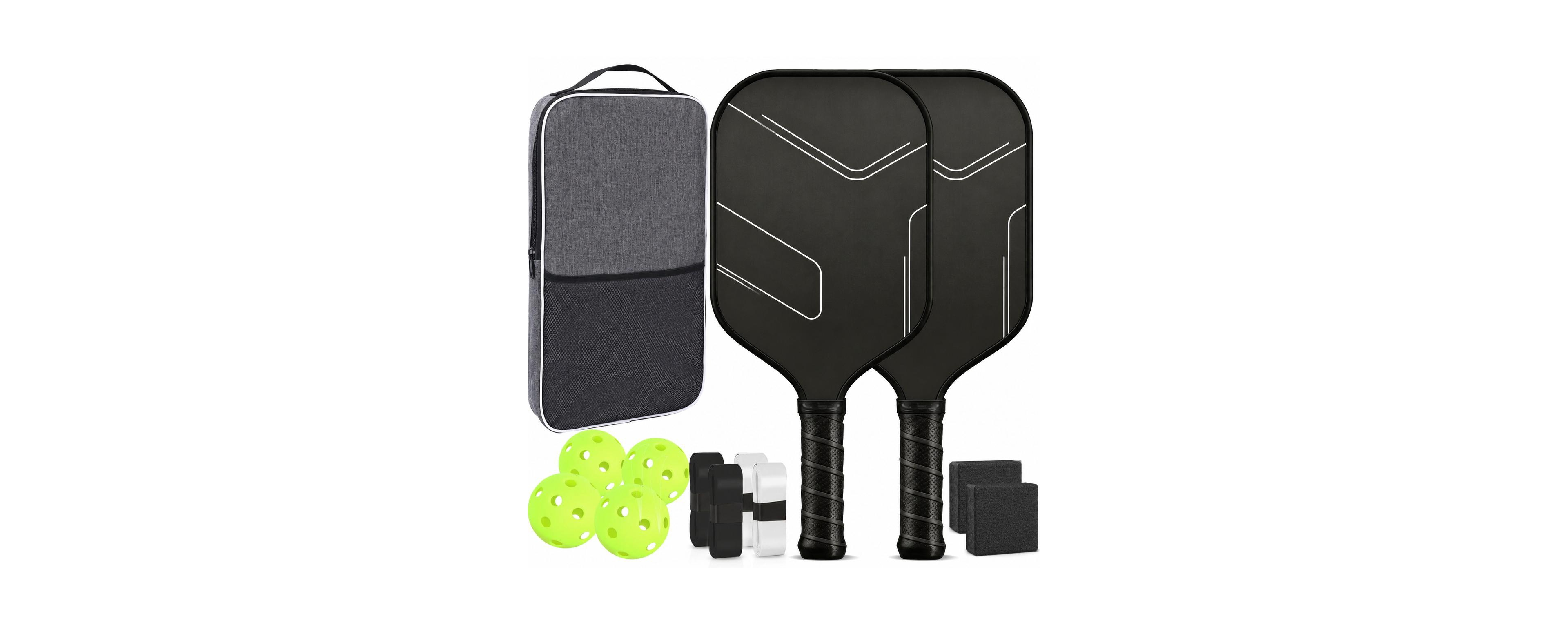 Sportneer T700 Carbon Fiber Pickleball Paddle Set 2 Pack Usapa Approved 16mm Core Textured Spin Control Grip