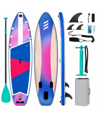 Inflatable Stand Up Paddleboard Glue Free Hot Melt Anti Slip Eva Deck With Full Accessories