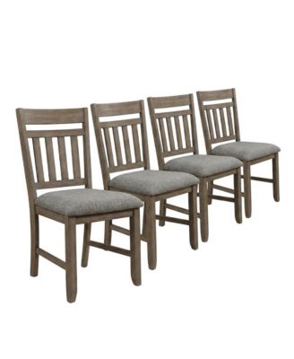 Solid Wood Dining Chairs, 300 lb Capacity, Walnut, Set of 4