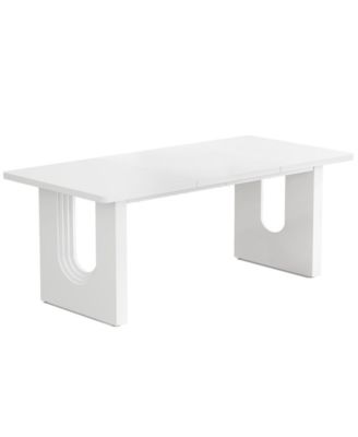 Spacious Wood Dining Table for 6 to 8 People for Kitchen and Dining Room