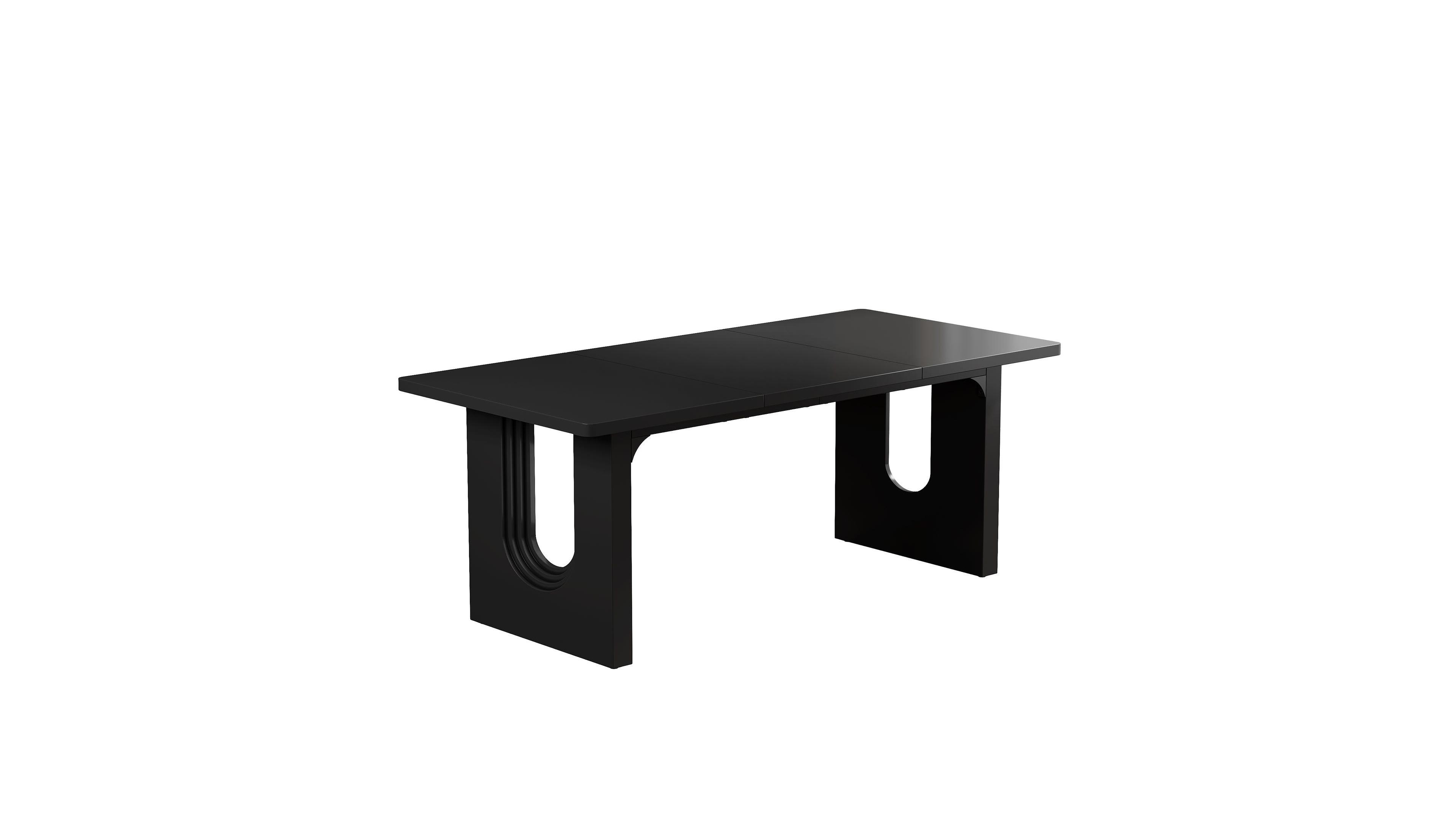 Slickblue Spacious Wood Dining Table for 6 to 8 People Kitchen and Room