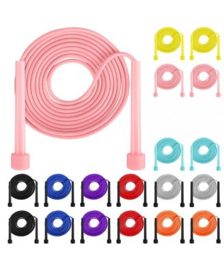 Adjustable PVC Jump Rope with Plastic Handles for Outdoor Fitness Exercise Racing