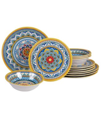 Portofino Melamine 12 Pc. Dinnerware Set, Service for 4