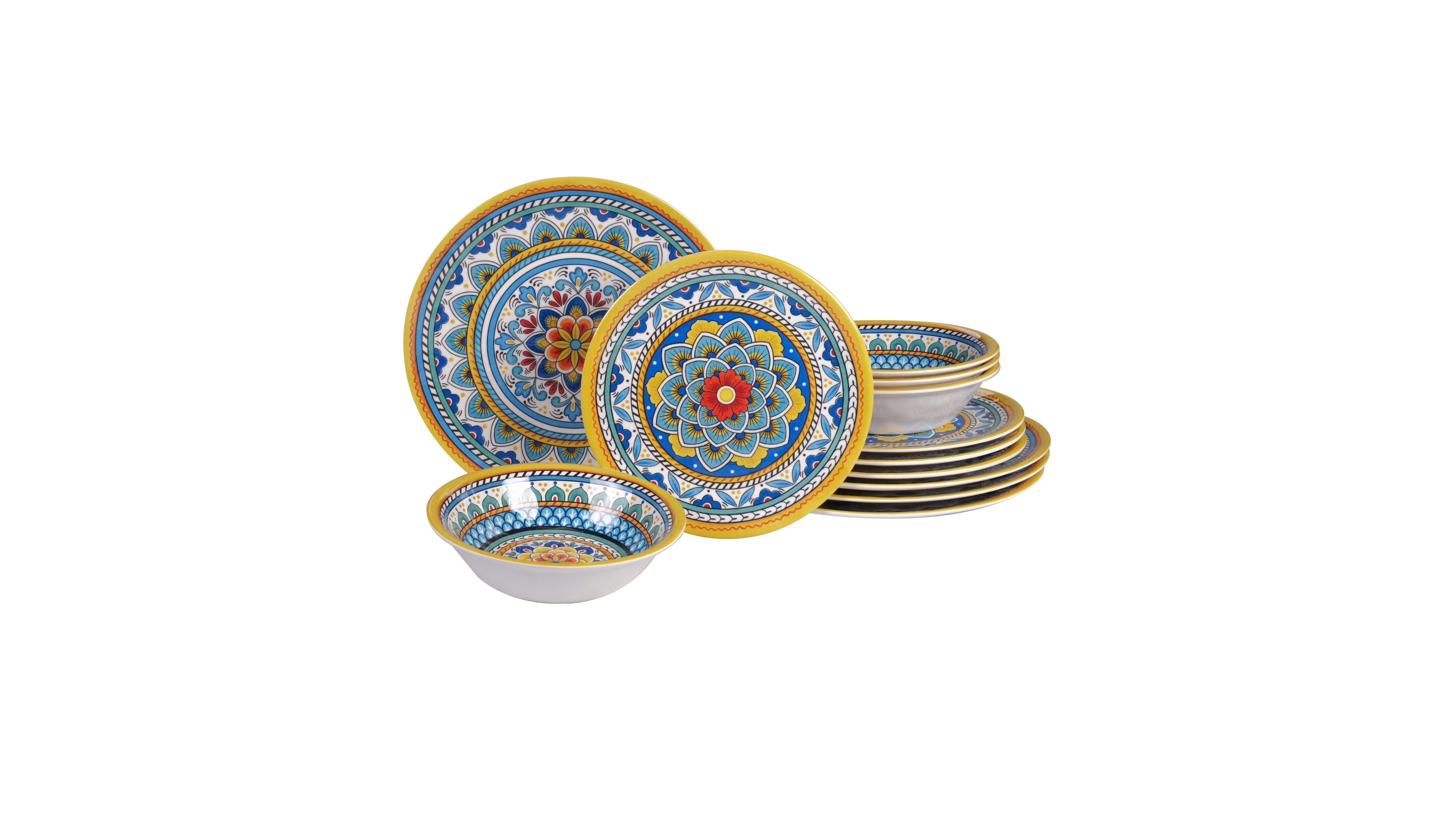 Certified International Portofino Melamine 12-Pc. Dinnerware Set
