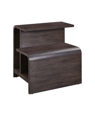 Living Room End Table Transitional Rounded Waterfall Edge