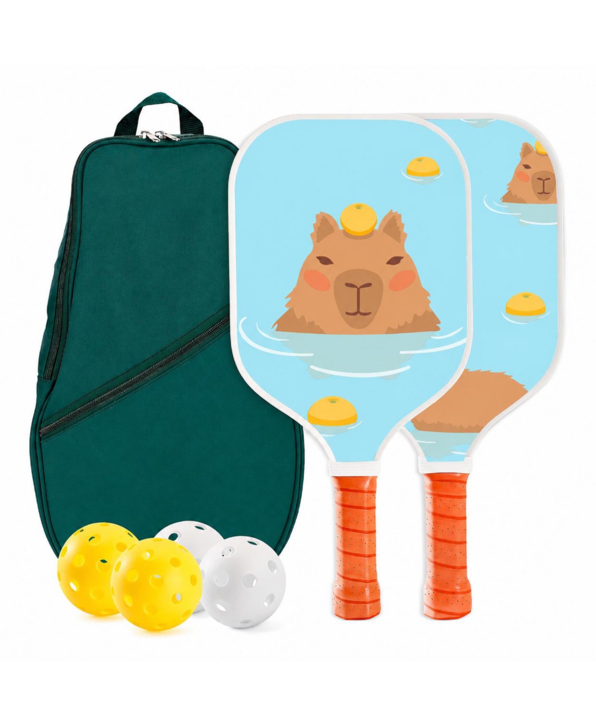Sportneer Pastel Dream Pickleball Paddle Set 2 Paddles 4 Balls Carry Bag For Beginners