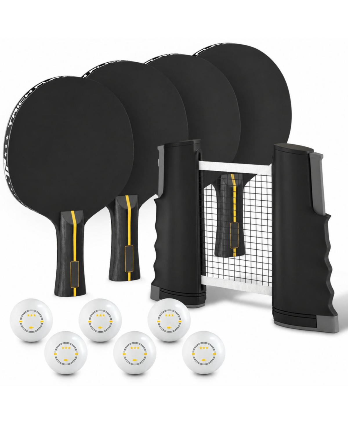 Sportneer Portable Ping Pong Set With Retractable Net 4 Paddles 3 Star Balls And Storage Case