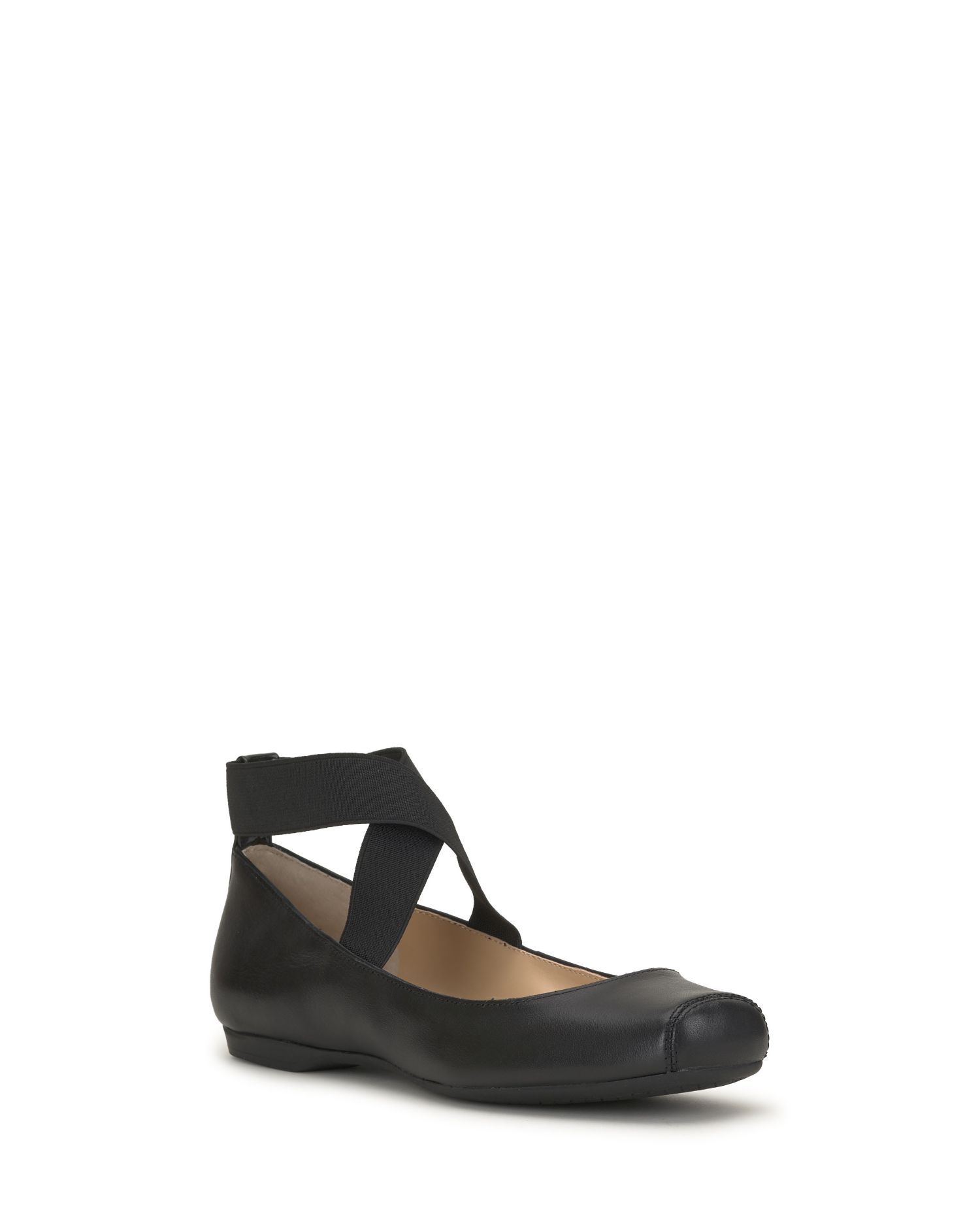 Women's Mandalaye Elastic Criss-Cross Ankle Strap Ballet Flats
