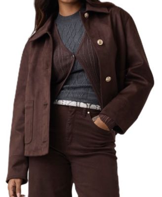 Women's Grace Cropped Faux Suede Jacket