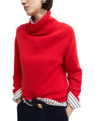 Women's Emmbaba Turtleneck Wool-Cashmere Raglan-Sleeve Sweater