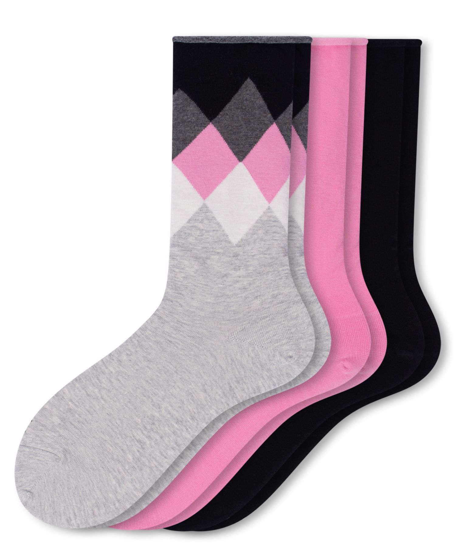 Women's Roll Top Socks 3-Pack U6487MP