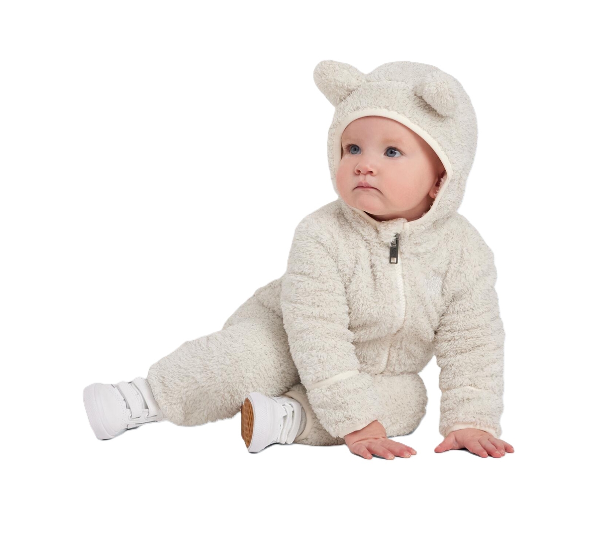 The North Face Baby Campshire Bear Ears One Piece In White Dune