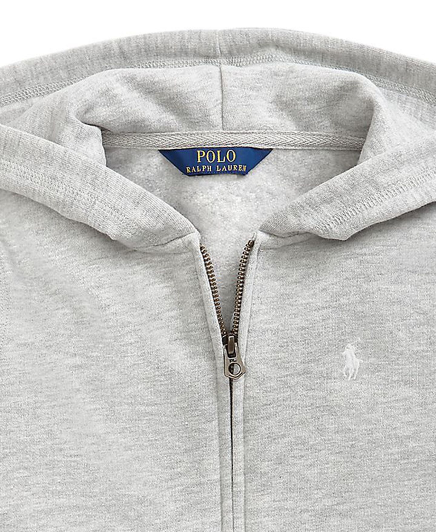Худи Polo Ralph Lauren Fleece Full-Zip для девочек, цвет: Меланжевый — фото 2
