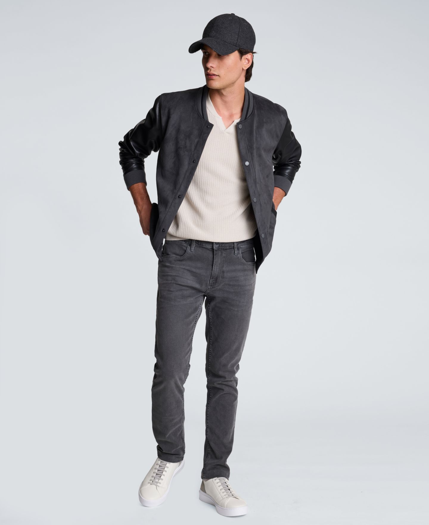 Мужской свитер Kenneth Cole Johnny с коротким рукавом, вафельная вязка, цвет: Offwhite — фото 2