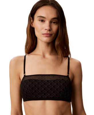 Women's Emblem Mesh Lightly Lined Convertible Bandeau, QF8973