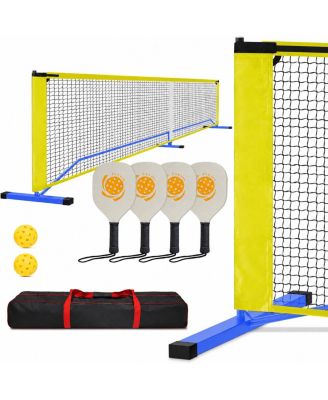 Portable Wooden Paddle Game Set With Carry Bag Regulation Size Stable Frame Easy Setup All Weather Indoor Outdoor