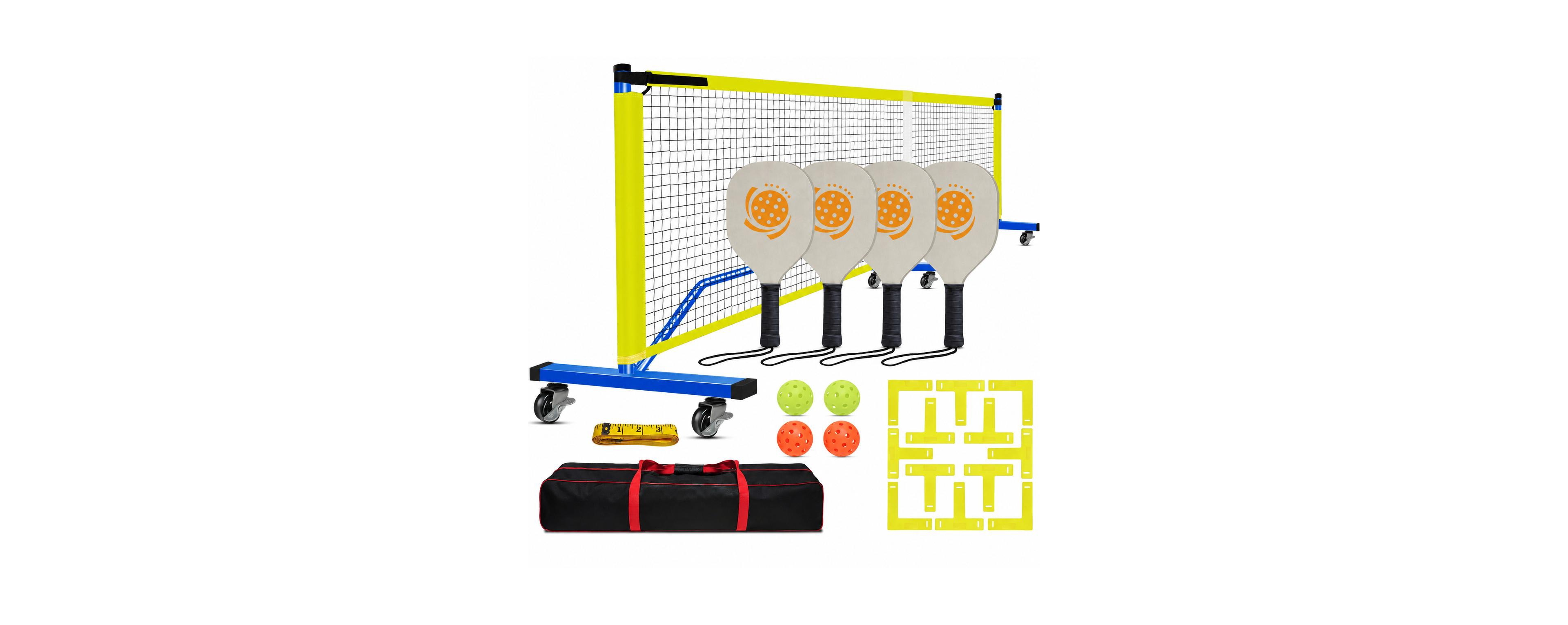 Sportneer Portable Wooden Paddle Game Set With Carry Bag Regulation Stable Frame Easy Setup All Weather Indoor Outdoor