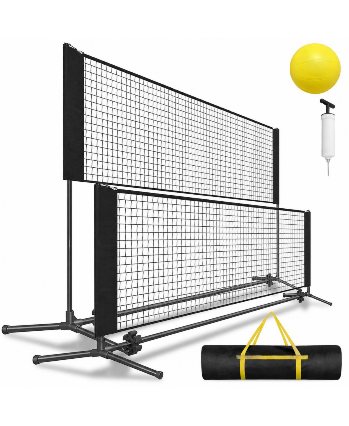 Furlihong 10 Ft Adjustable Multi Sport Net Set With Pump Carry Bag For Indoor Outdoor Play - Default