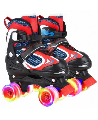 Adjustable Kids Roller Skates Light Up Wheels Beginner Indoor Outdoor