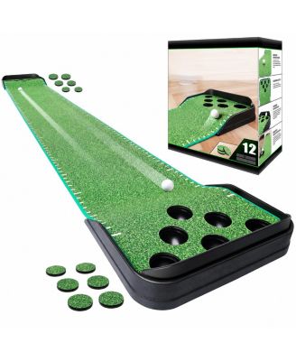 Indoor Golf Practice Aid With Ball Return And Adjustable Gates For Accuracy Training