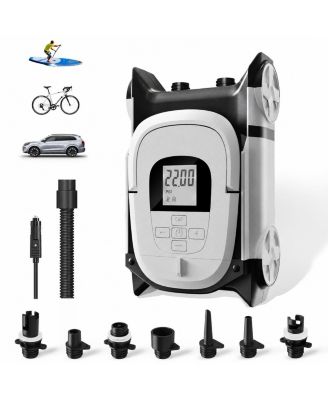 12V Dual Motor Electric SUP Inflator Pump with LCD Auto Off