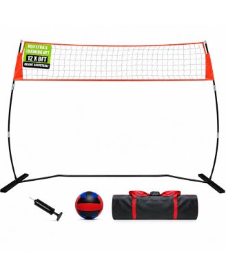 Adjustable Height Portable Game Set With Poles Carry Bag And Pump