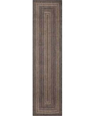 Monaco Multi Border 1'11"x7'6" Runner Area Rug