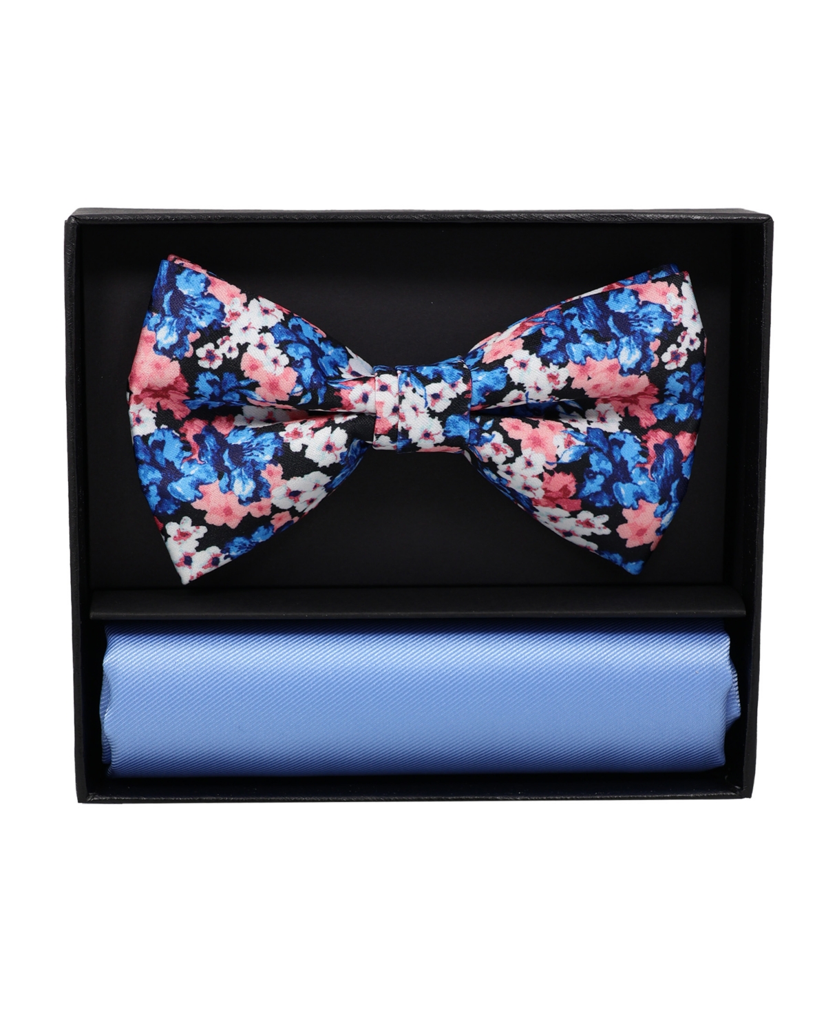 Nicole Miller Men's Floral Pre-Tied Bow Tie and Pocket Square, 2-Piece Set - Multi Color