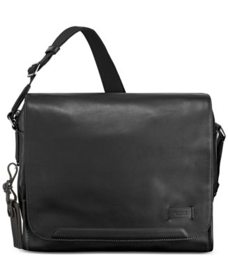 Tumi Men's Leather Davenport Messenger Bag - Macy's