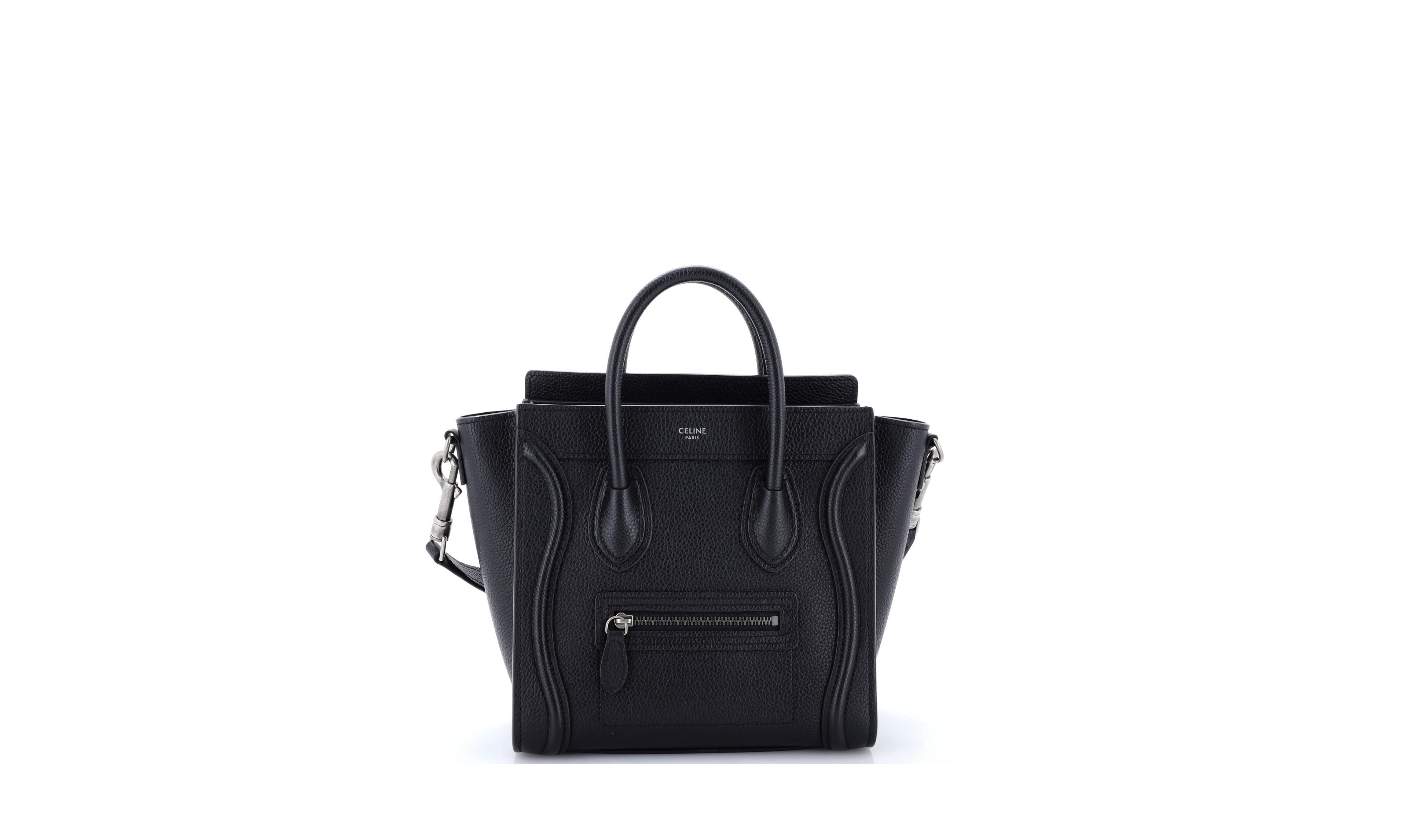 Pre-Owned Celine Nano Luggage Bag Grainy Leather